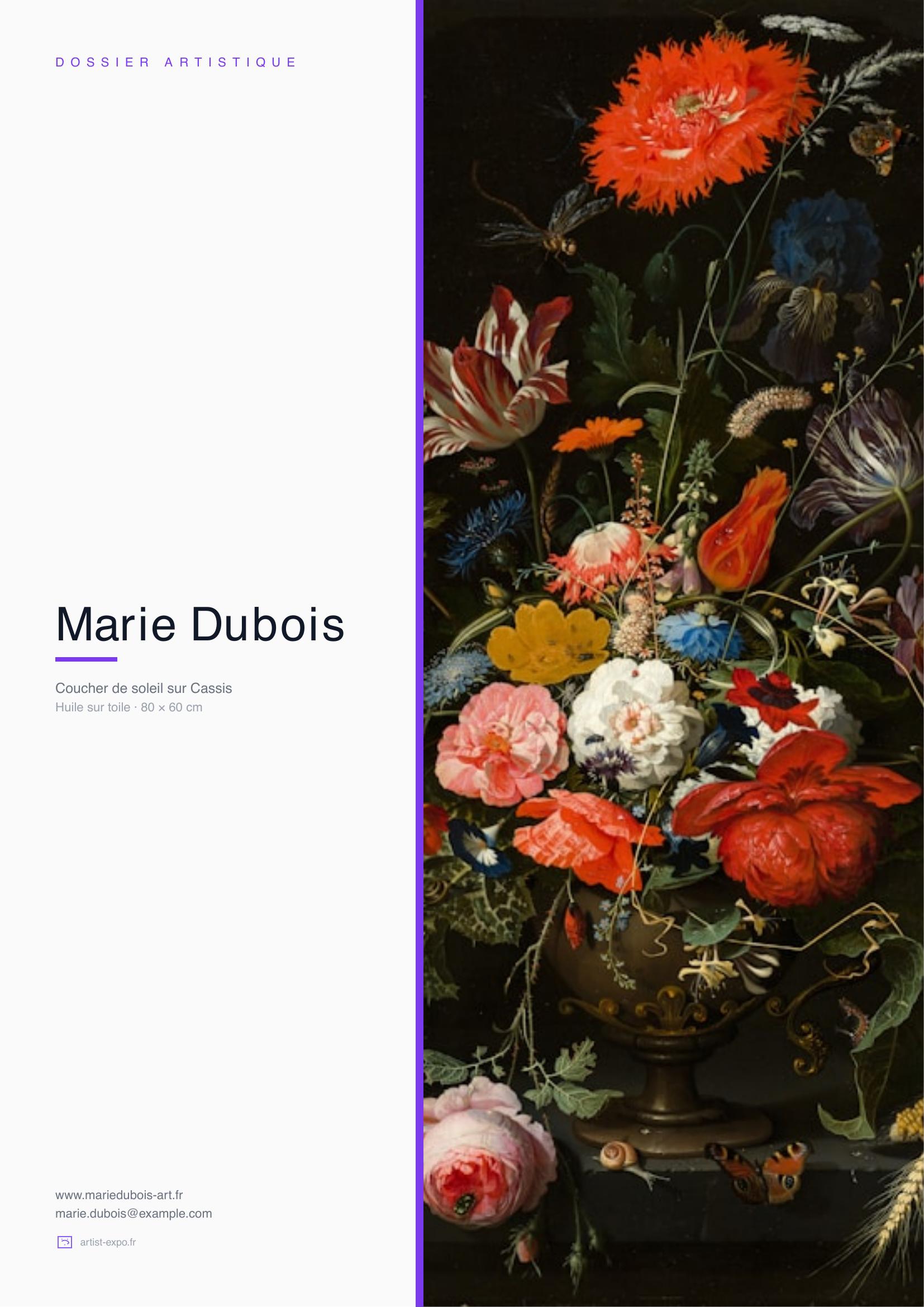Couverture du dossier artistique
